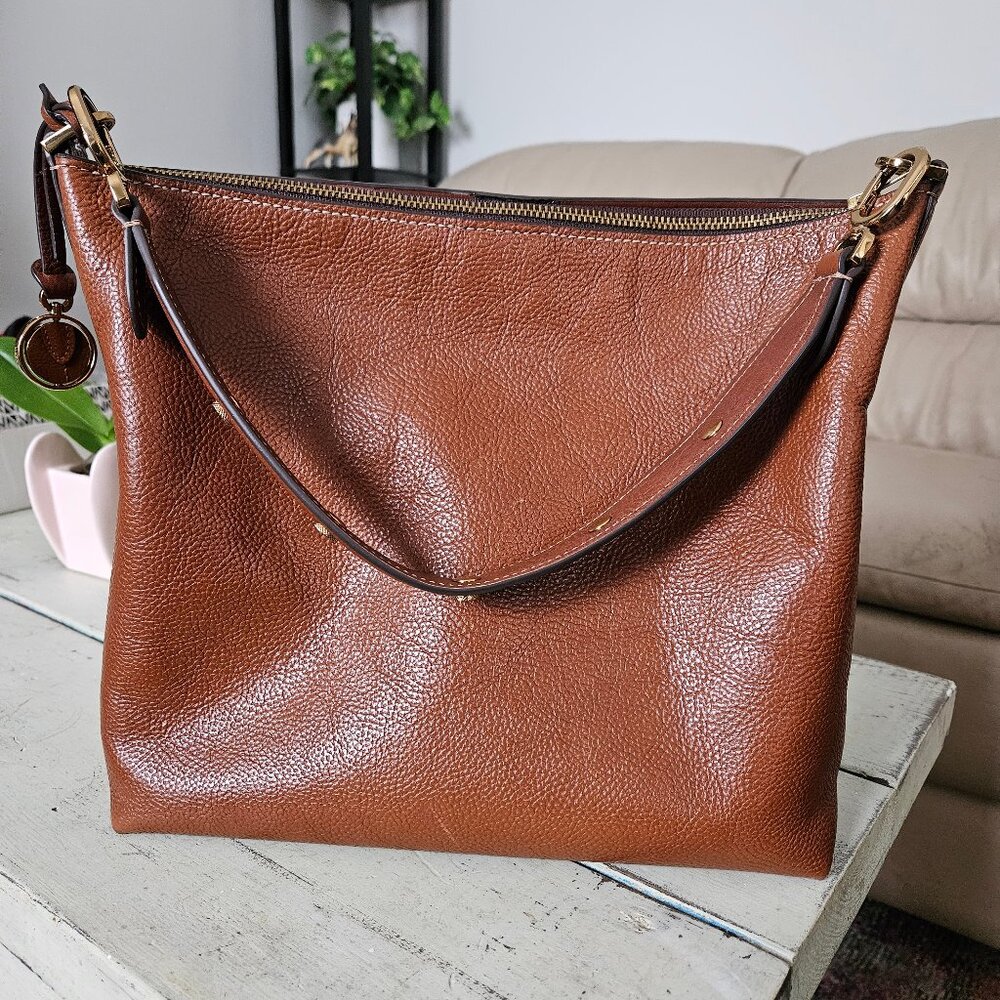 Fossil Jesse Bucket Shoulder Bag, Medium Brown - Picture 3 of 9